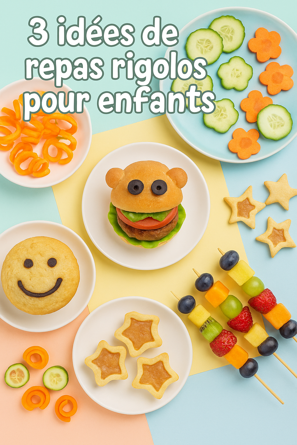 3 idées de repas pour les enfants avec des formes rigolotes