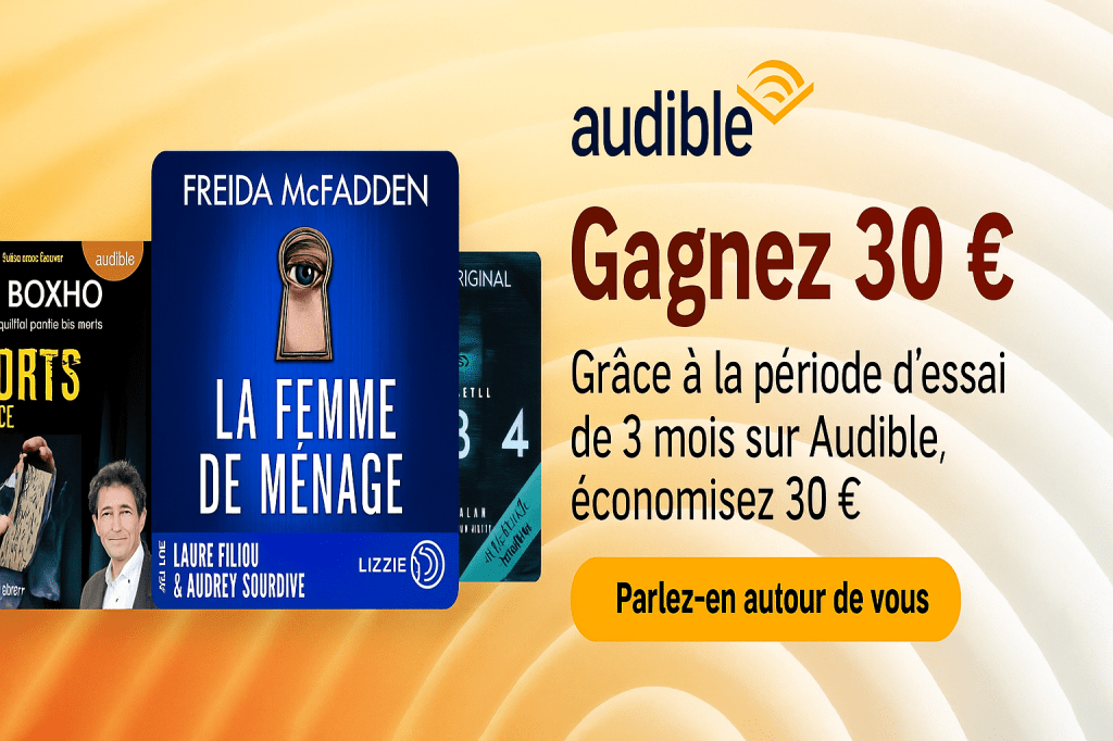 🎧 Offre choc : gagnez 30 € et 3 mois d&rsquo;écoute illimitée (cadeau Amazon&nbsp;!)