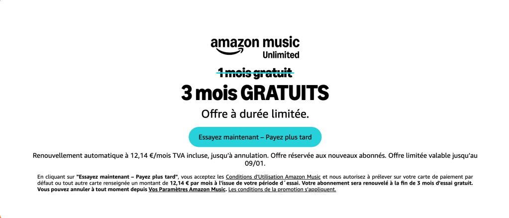 Amazon Music Unlimited : l’offre 3 mois GRATUITS à ne pas manquer (édition&nbsp;limitée)