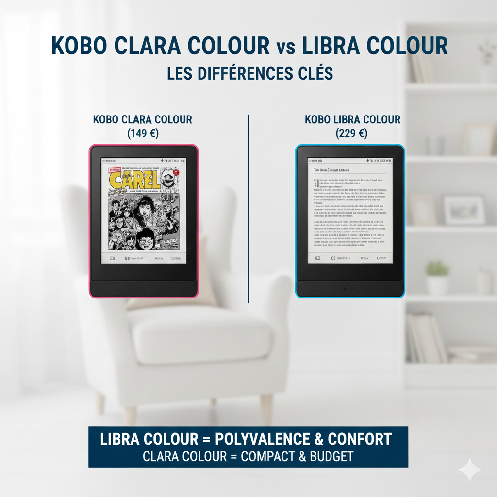 Kobo Clara Colour vs Kobo Libra Colour : Les différences expliquées simplement