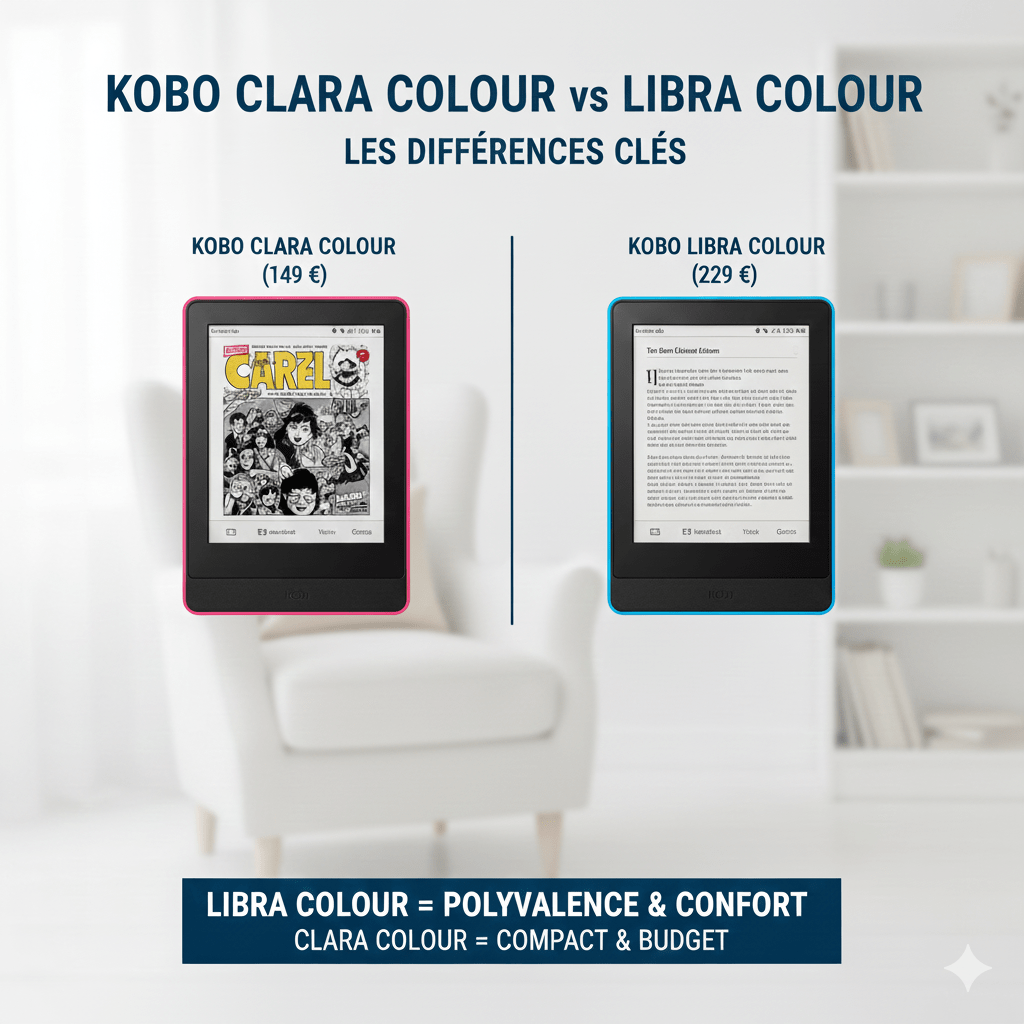 Kobo Clara Colour vs Kobo Libra Colour : Les différences expliquées&nbsp;simplement