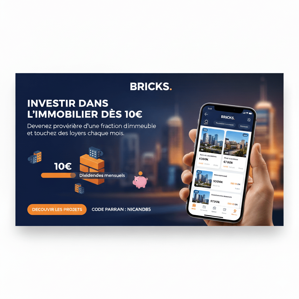 🧱 Investir dans l’immobilier dès 10 € avec&nbsp;BRICKS
