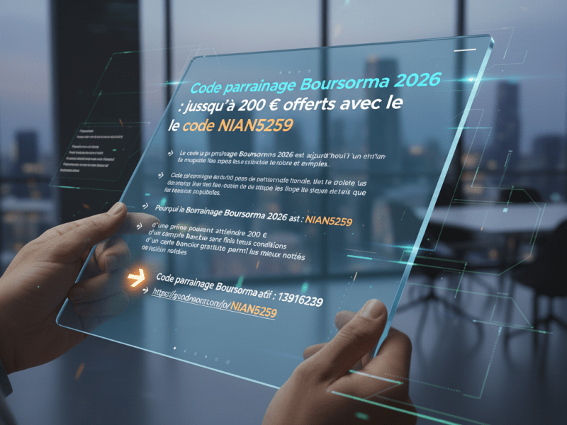 Code parrainage Boursorama 2026 : jusqu’à 200 € offerts avec le code&nbsp;NIAN5259