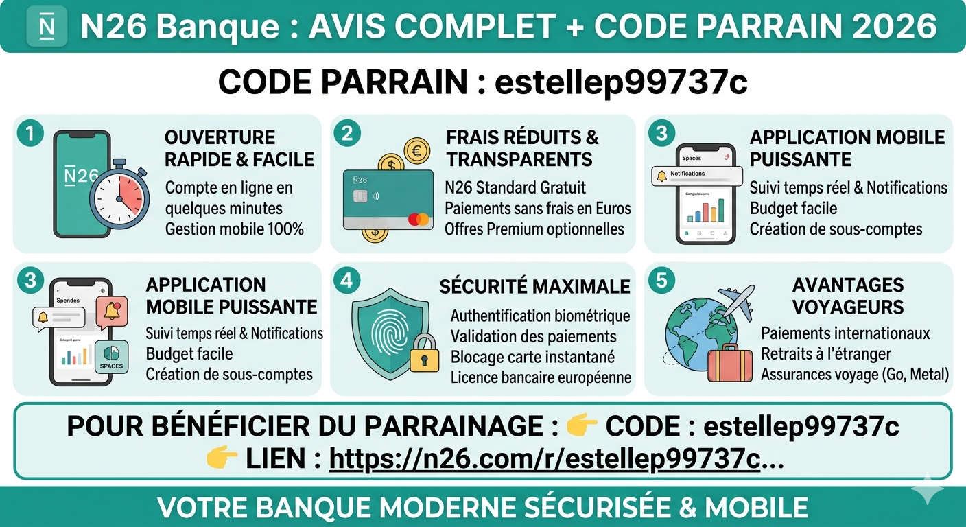 N26 banque : avis complet + code parrain N26 estellep99737c