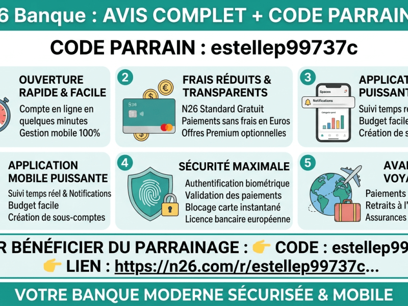 N26 banque : avis complet + code parrain N26&nbsp;estellep99737c