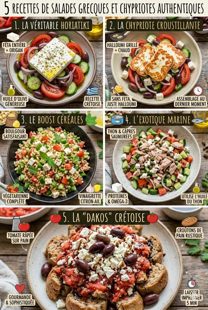 Salade grecque et ses variantes : le guide ultime des recettes fraîcheur pour l’été