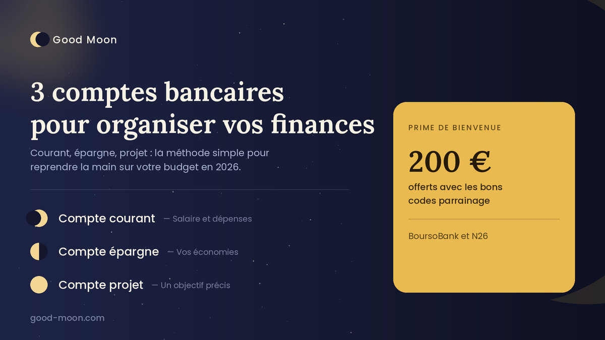 3 comptes bancaires pour mieux gérer vos finances