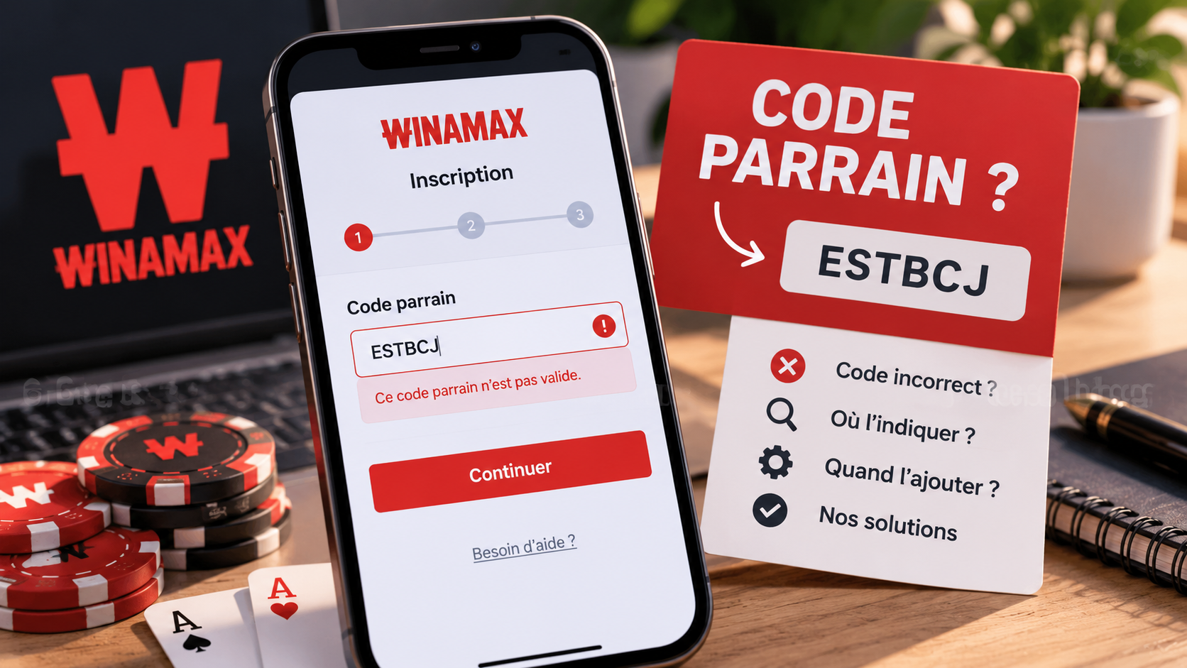 Winamax : que faire si mon code parrain ne fonctionne pas ?