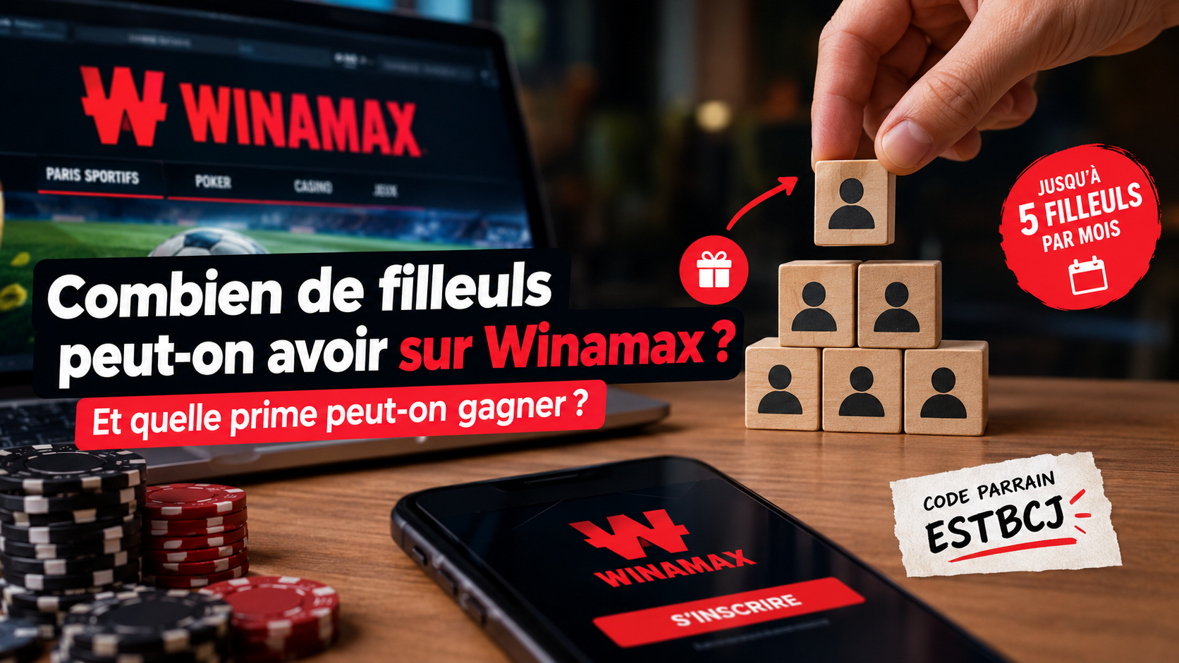 Combien de filleuls peut-on avoir sur Winamax et quelle prime peut-on gagner ?